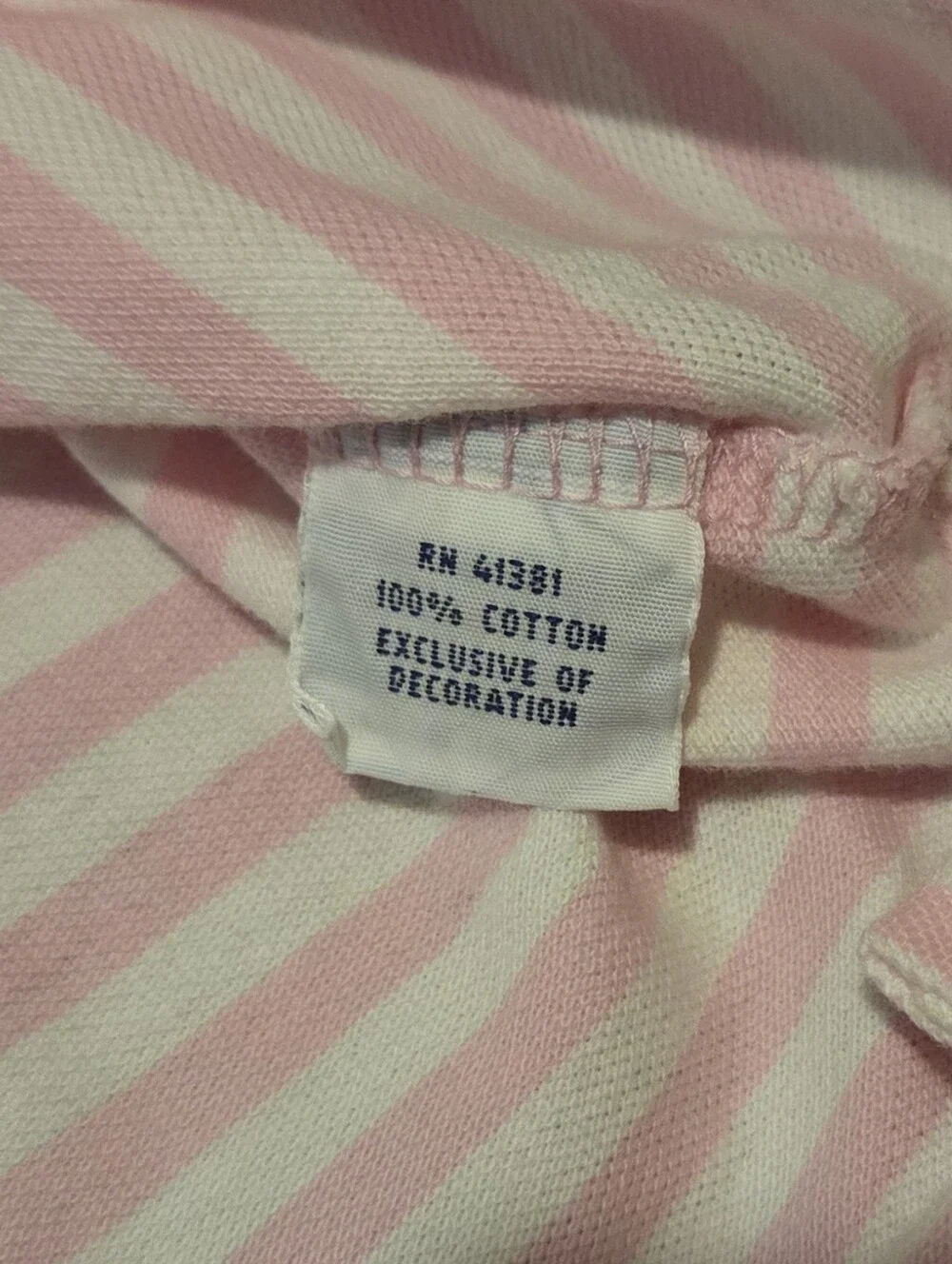 Men's XXL Polo Ralph Lauren Classic Pink/White Striped Cotton Polo Shirt